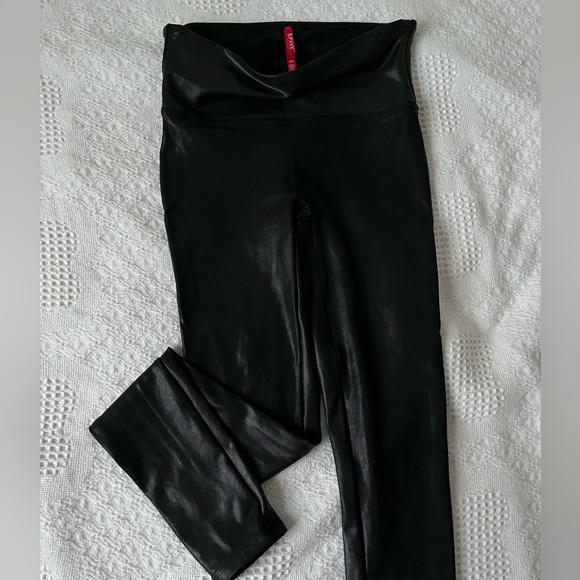 SPANX Faux stretch-leather leggings - Picture 3 of 4